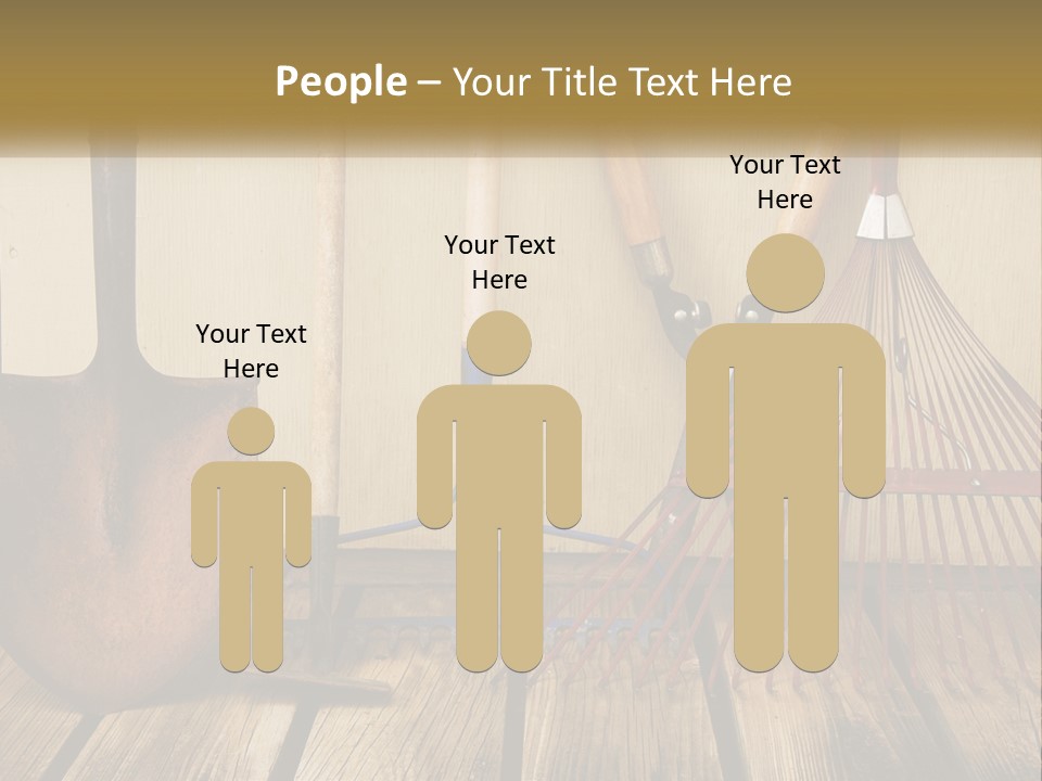 Working Wood Hoe PowerPoint Template