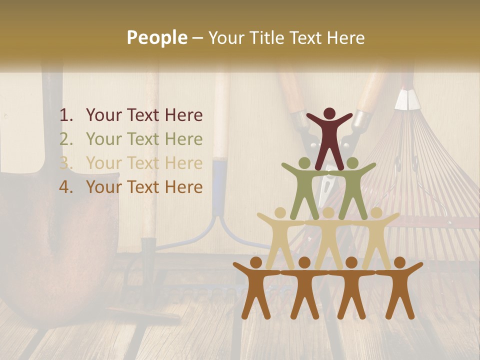 Working Wood Hoe PowerPoint Template