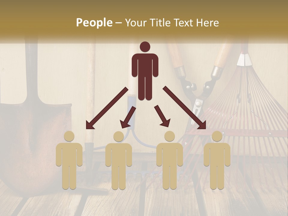 Working Wood Hoe PowerPoint Template