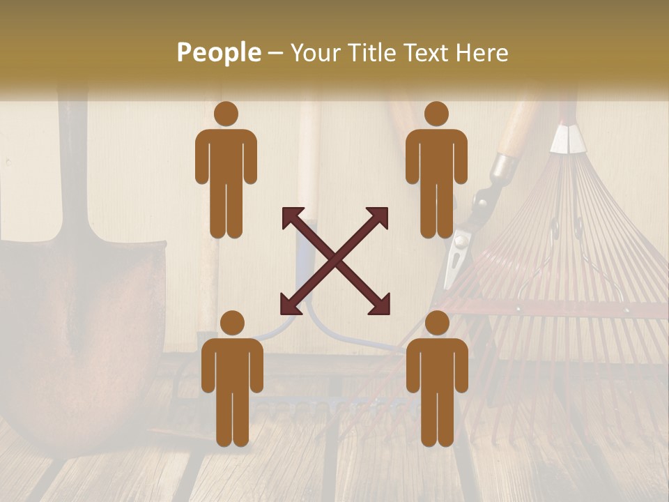 Working Wood Hoe PowerPoint Template