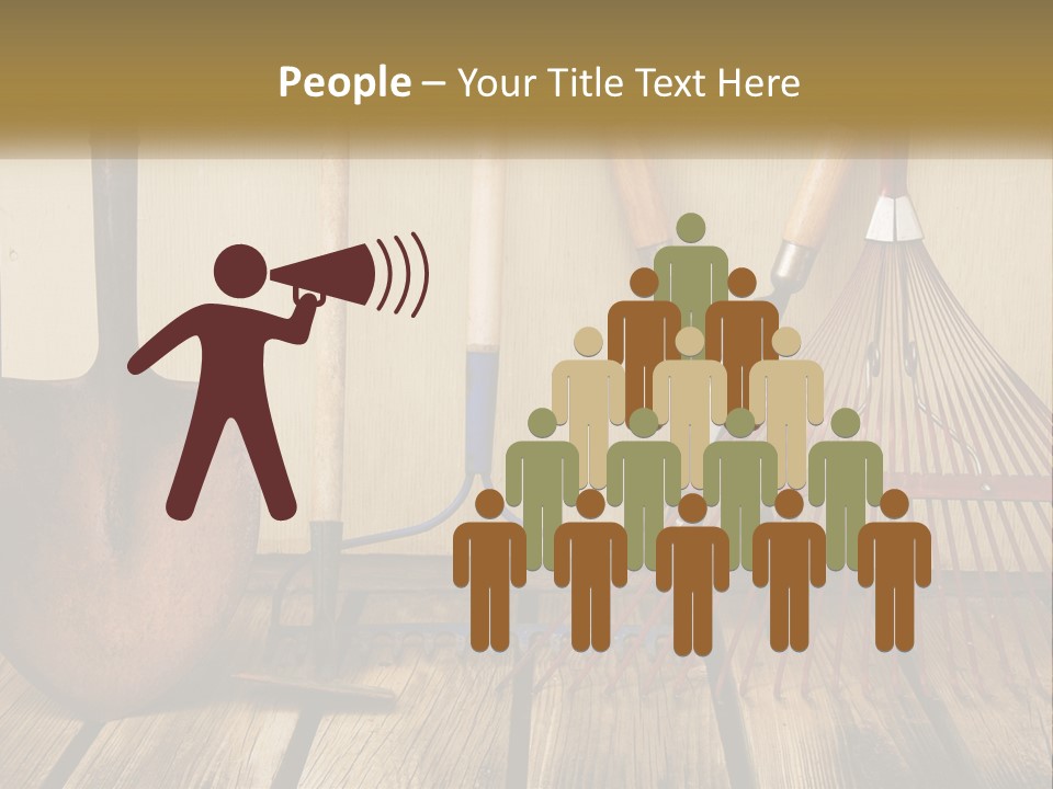 Working Wood Hoe PowerPoint Template