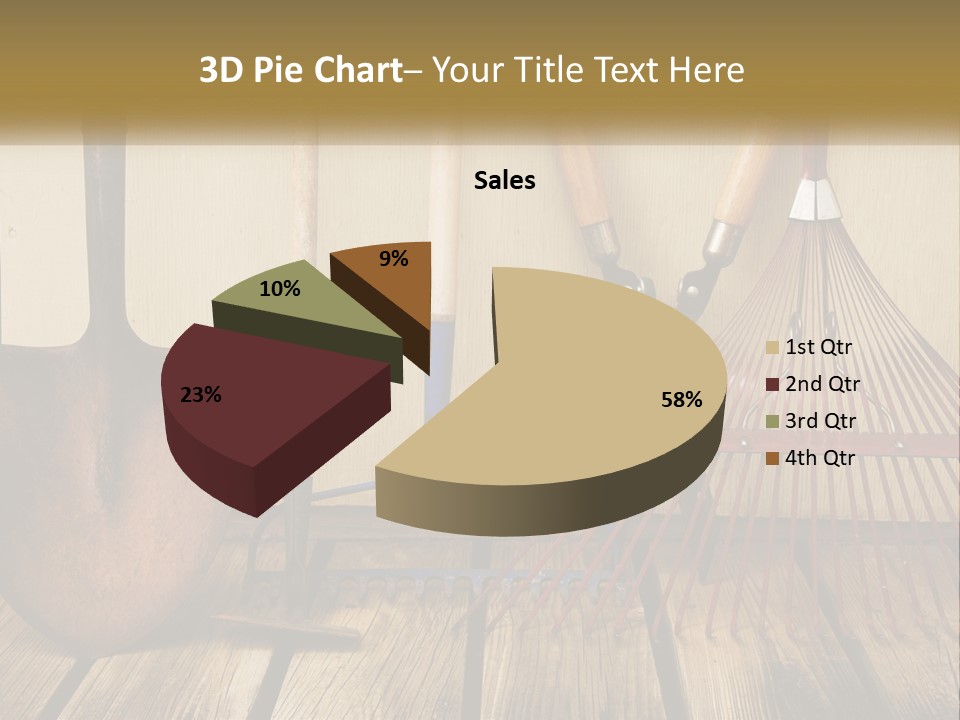 Working Wood Hoe PowerPoint Template