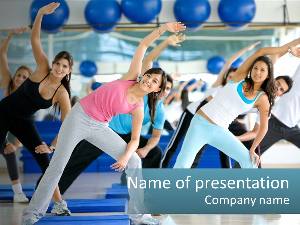 Fit Blue Fitness PowerPoint Template