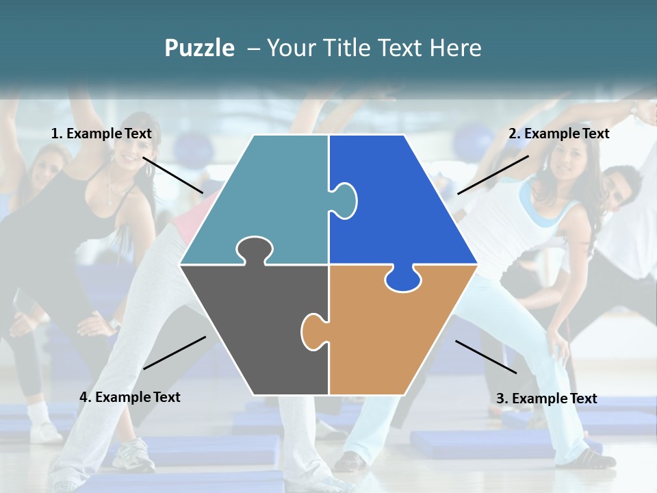 Fit Blue Fitness PowerPoint Template