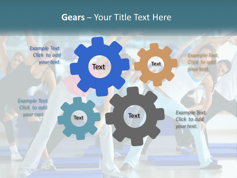 Fit Blue Fitness PowerPoint Template