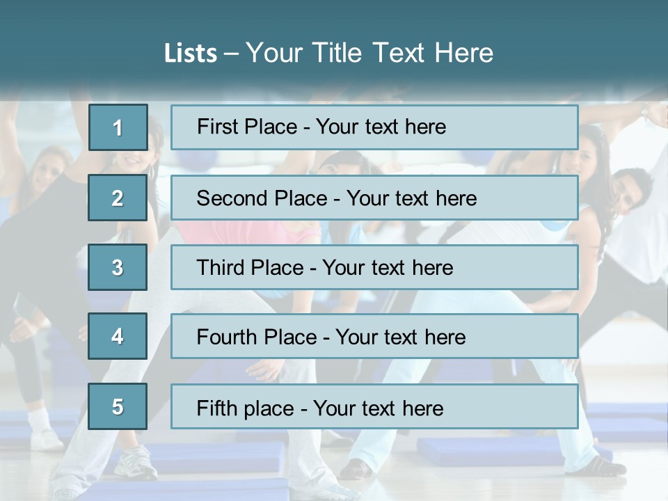 Fit Blue Fitness PowerPoint Template