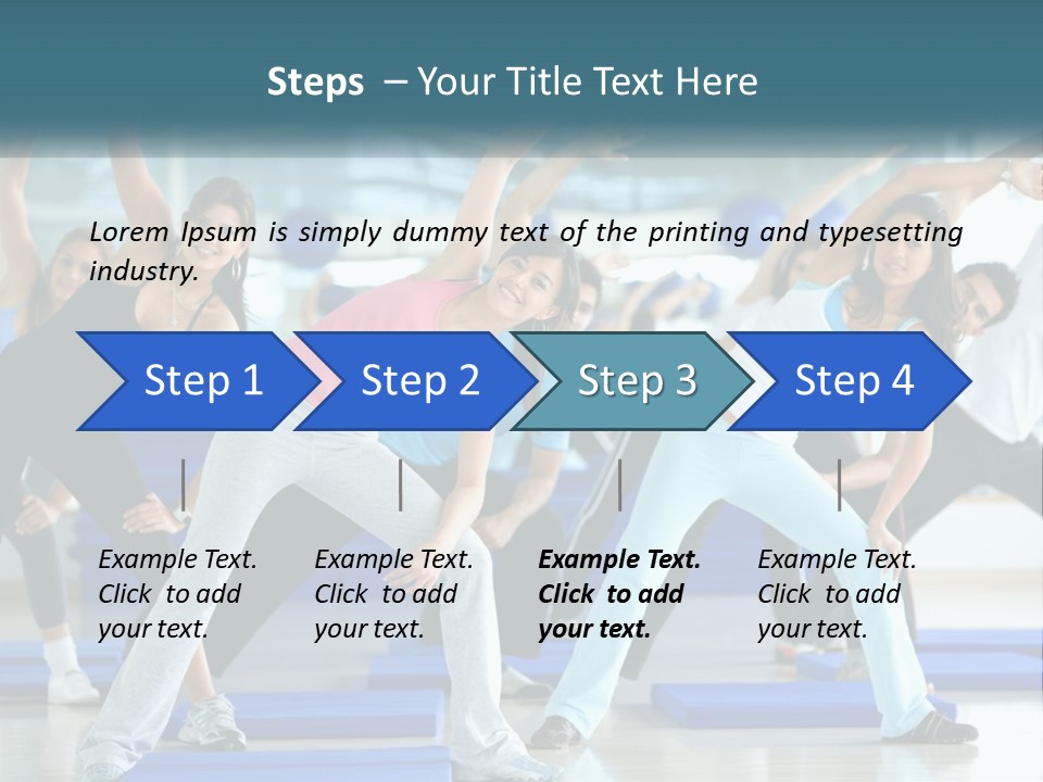 Fit Blue Fitness PowerPoint Template