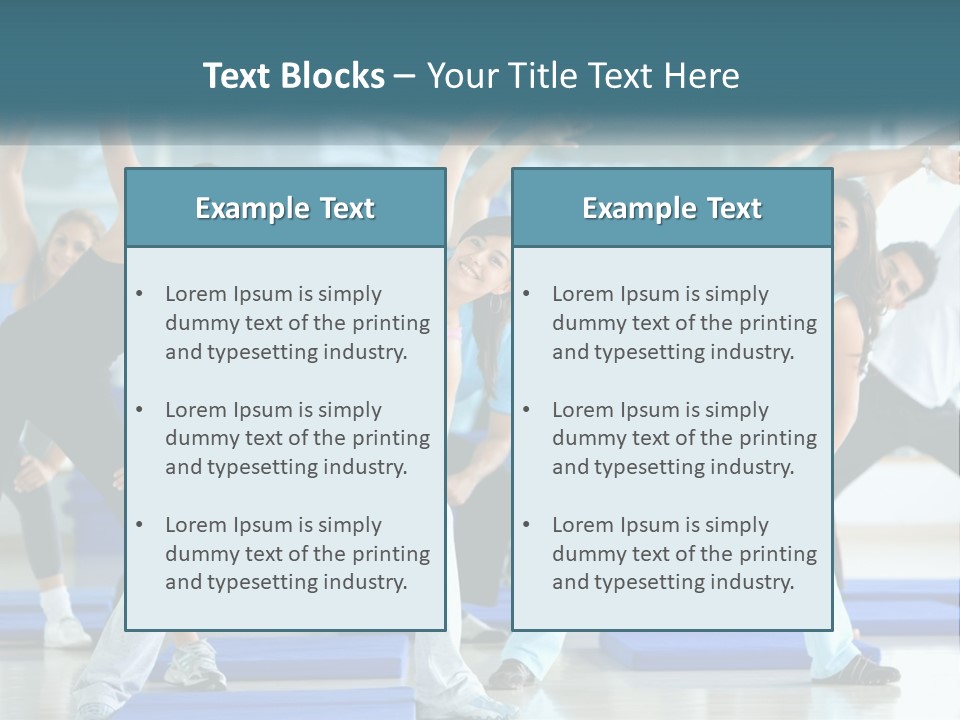 Fit Blue Fitness PowerPoint Template