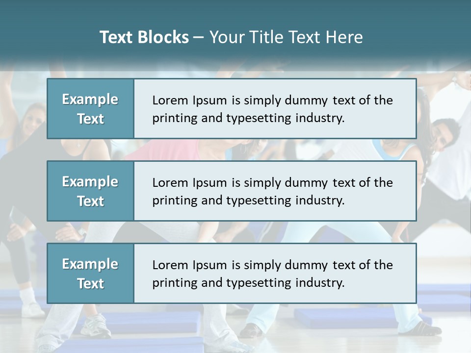 Fit Blue Fitness PowerPoint Template