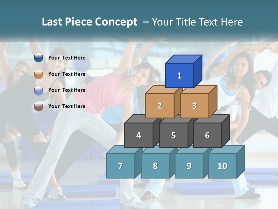 Fit Blue Fitness PowerPoint Template