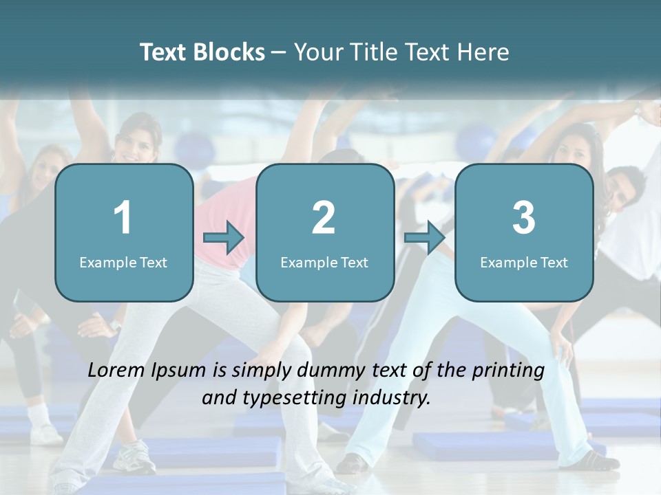 Fit Blue Fitness PowerPoint Template
