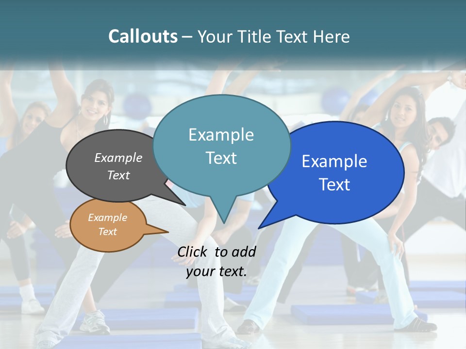 Fit Blue Fitness PowerPoint Template