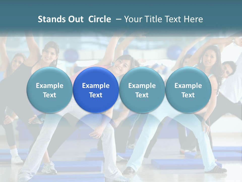 Fit Blue Fitness PowerPoint Template