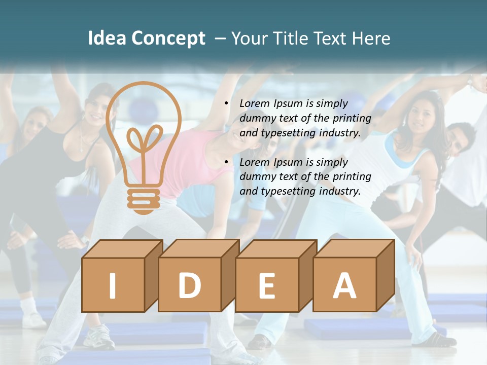 Fit Blue Fitness PowerPoint Template