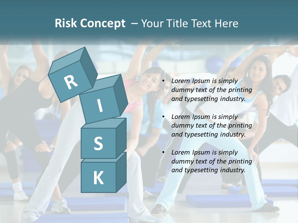 Fit Blue Fitness PowerPoint Template