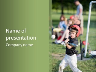 Cute Baseball Play PowerPoint Template