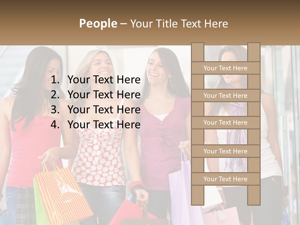 Attractive Friends People PowerPoint Template