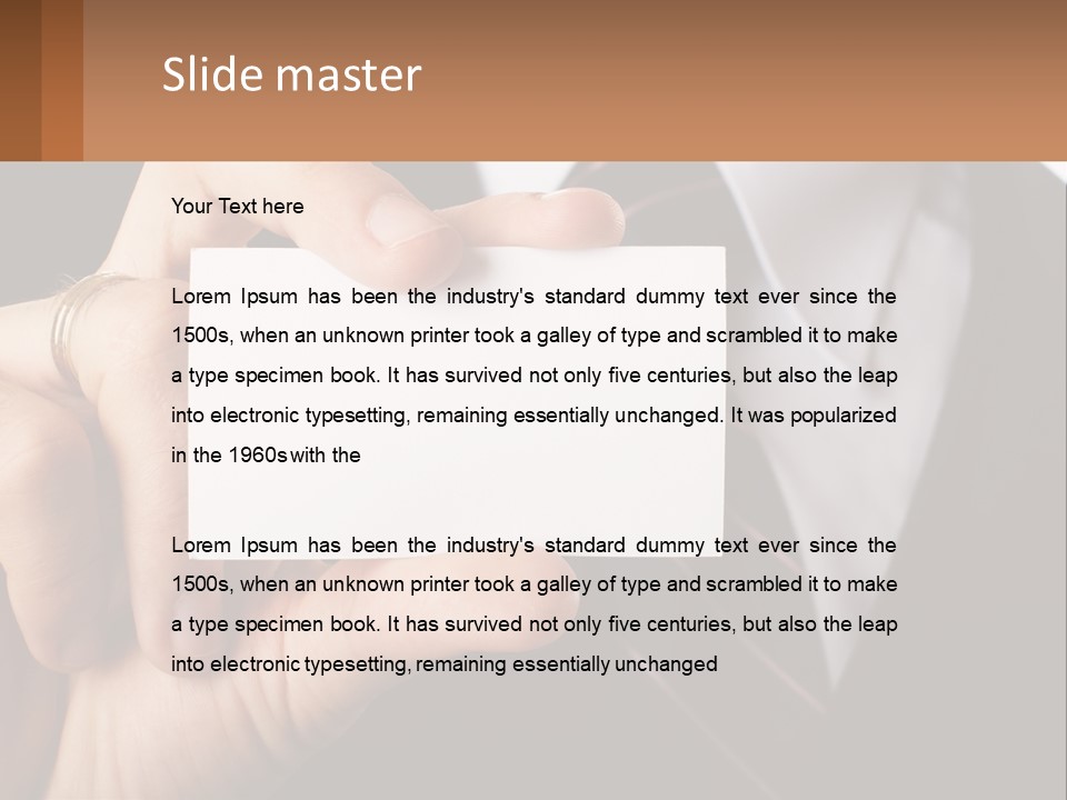 Chief Hand Communication PowerPoint Template