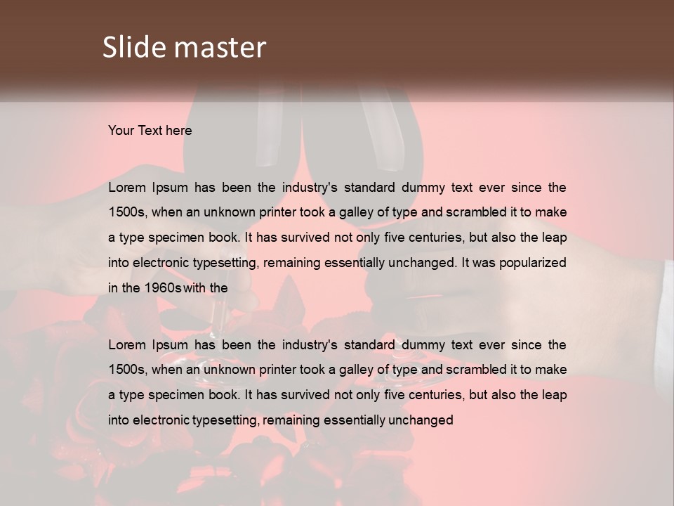 Heart Floral Red PowerPoint Template