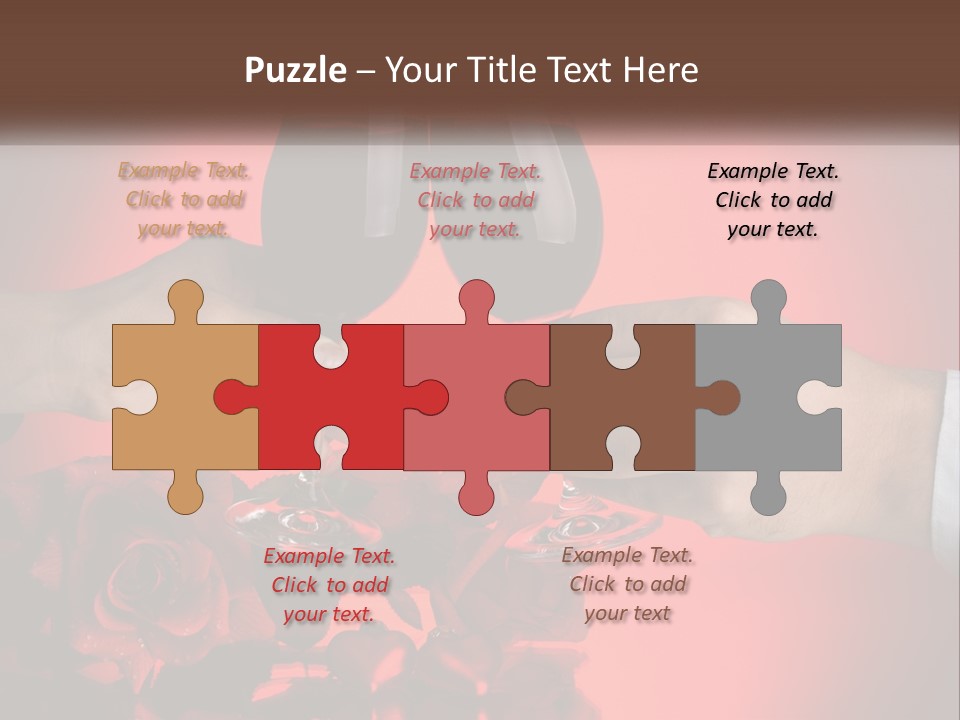 Heart Floral Red PowerPoint Template