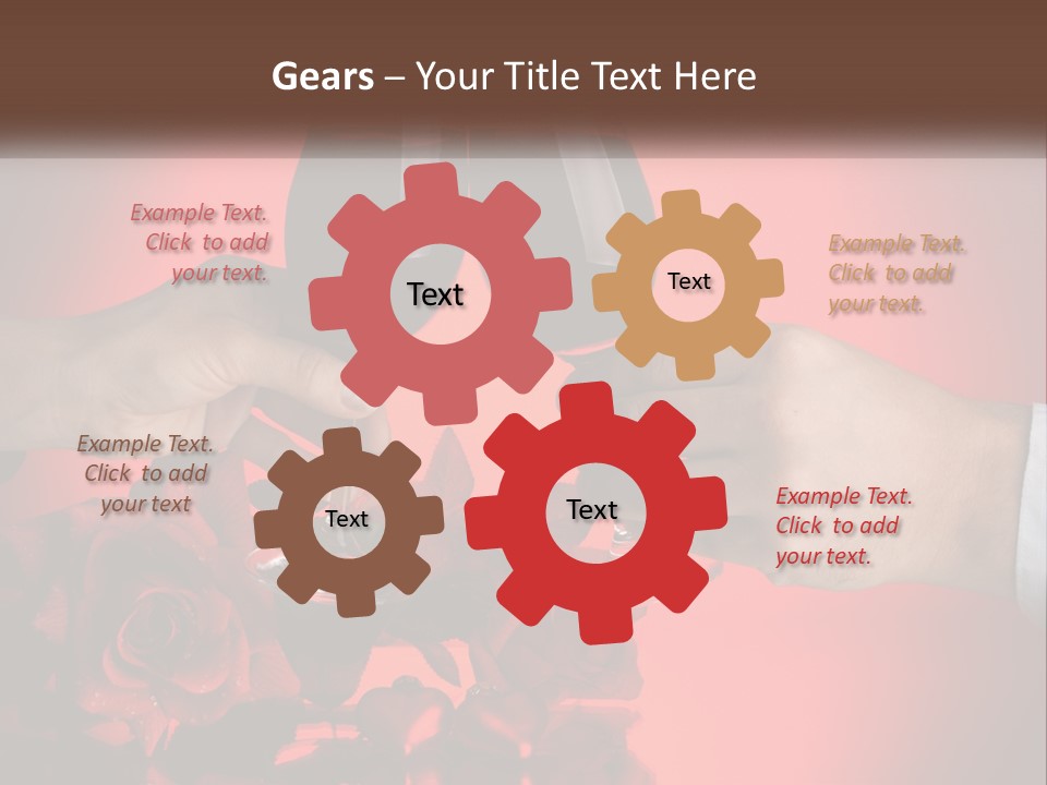 Heart Floral Red PowerPoint Template