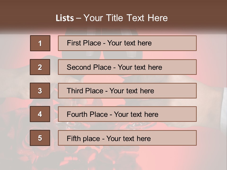 Heart Floral Red PowerPoint Template