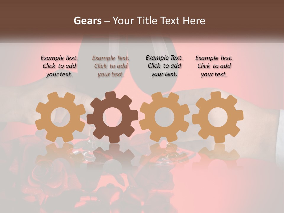 Heart Floral Red PowerPoint Template