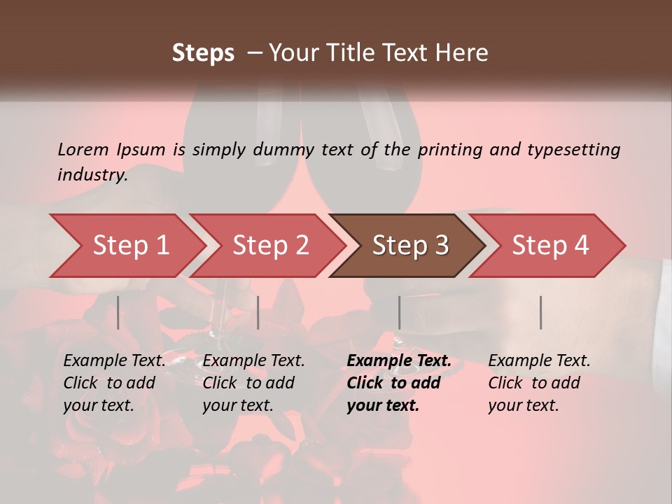 Heart Floral Red PowerPoint Template