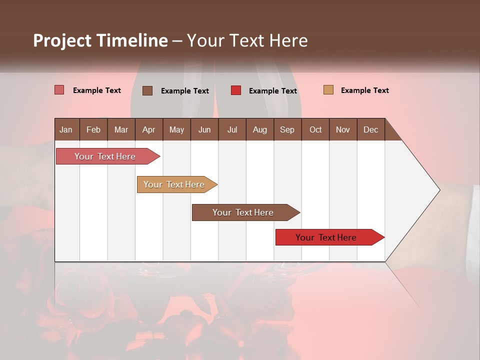 Heart Floral Red PowerPoint Template
