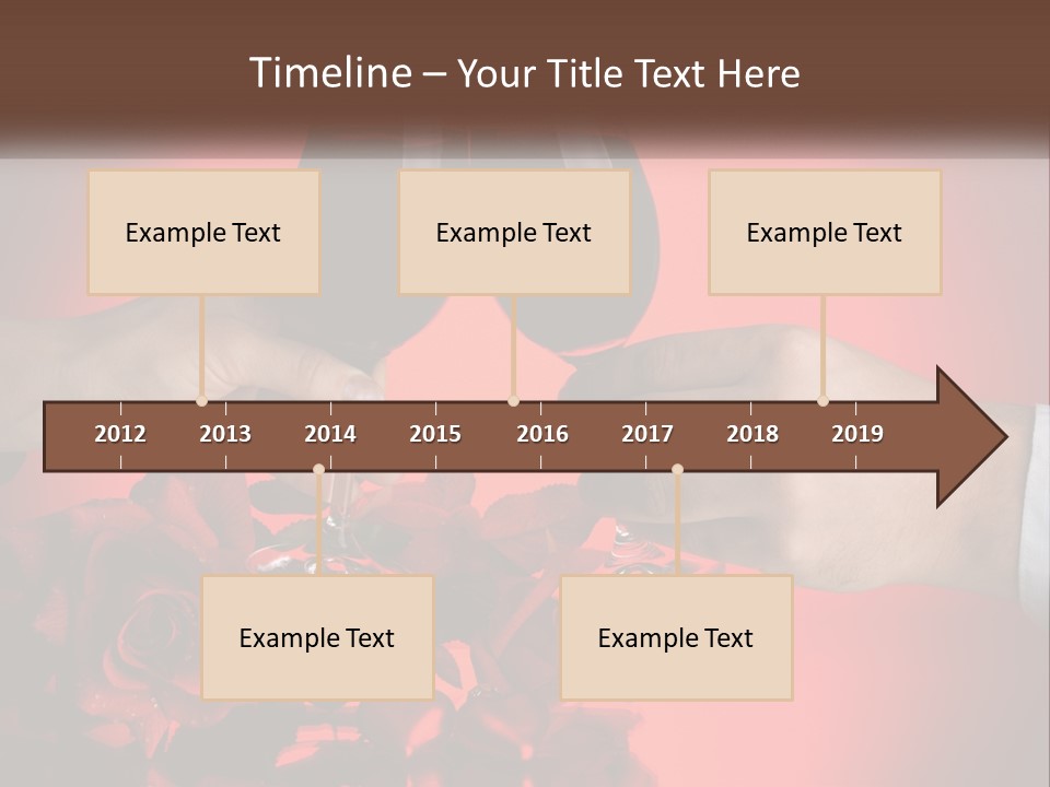 Heart Floral Red PowerPoint Template