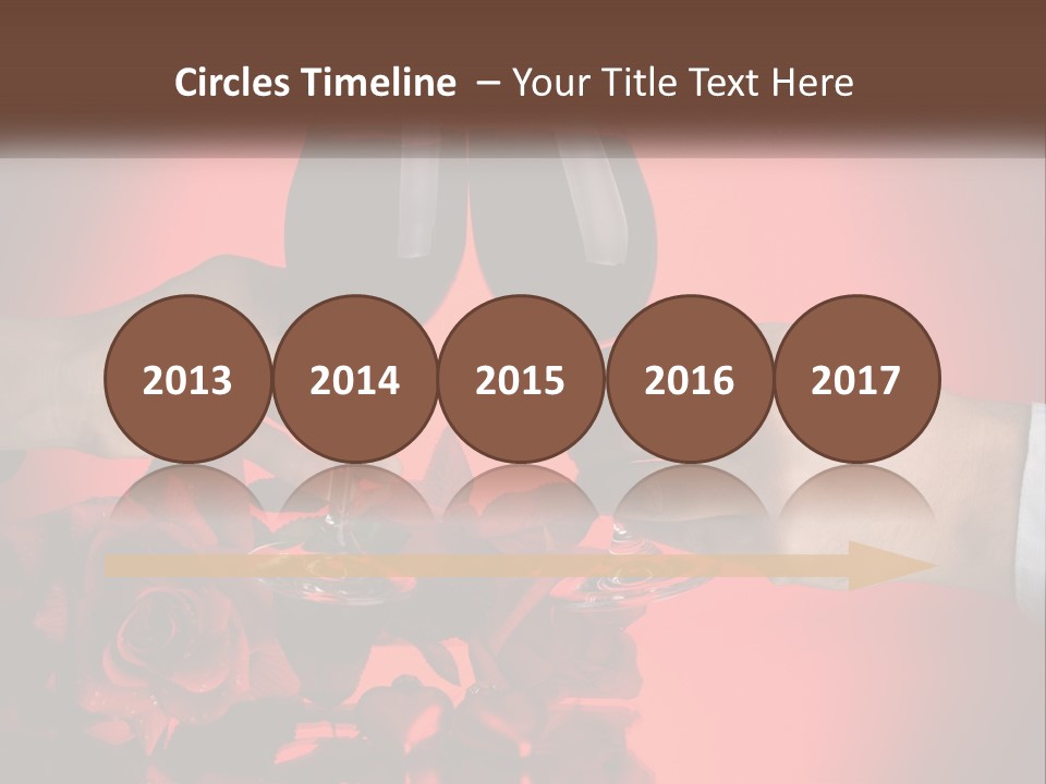 Heart Floral Red PowerPoint Template