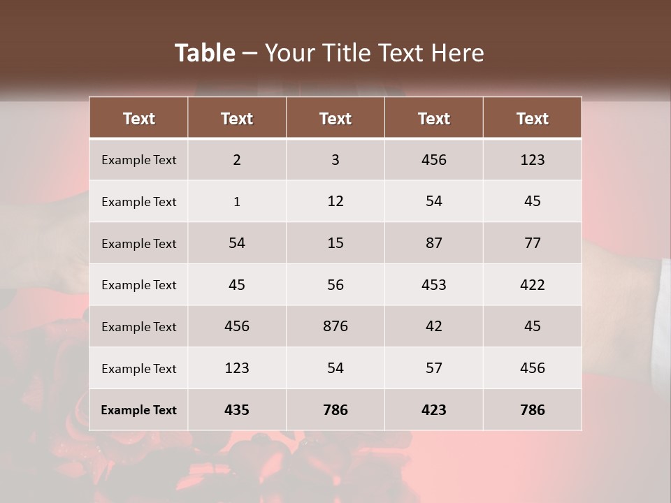 Heart Floral Red PowerPoint Template