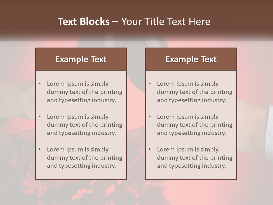 Heart Floral Red PowerPoint Template