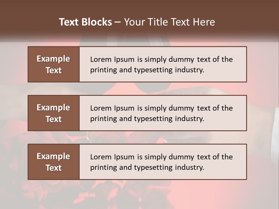 Heart Floral Red PowerPoint Template