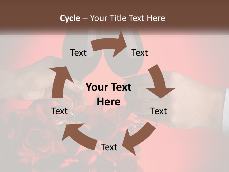 Heart Floral Red PowerPoint Template