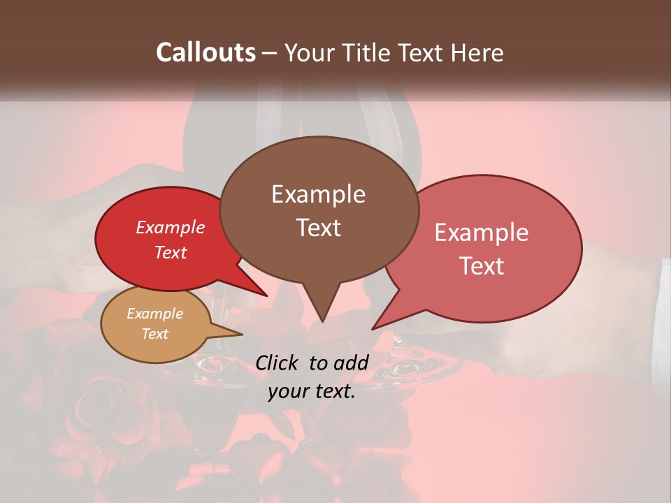 Heart Floral Red PowerPoint Template