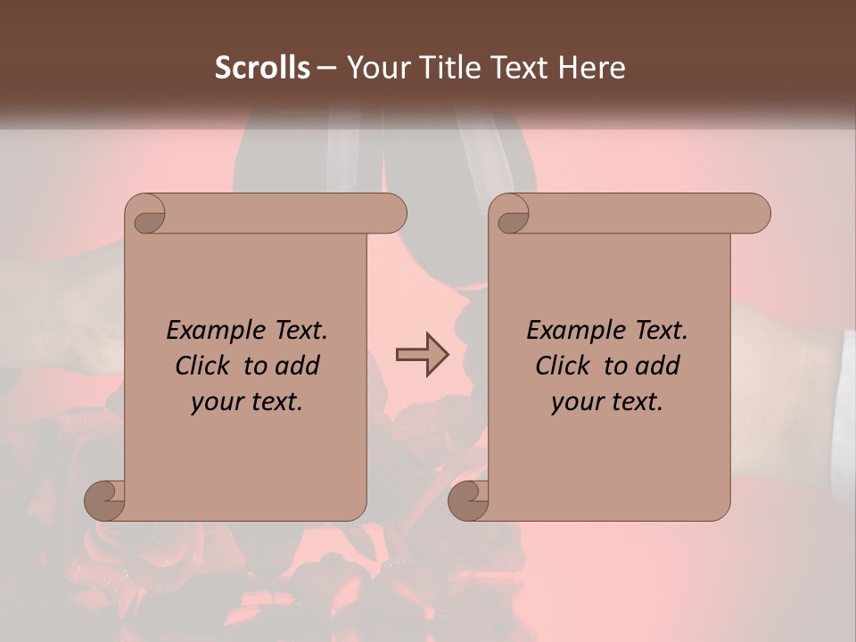 Heart Floral Red PowerPoint Template