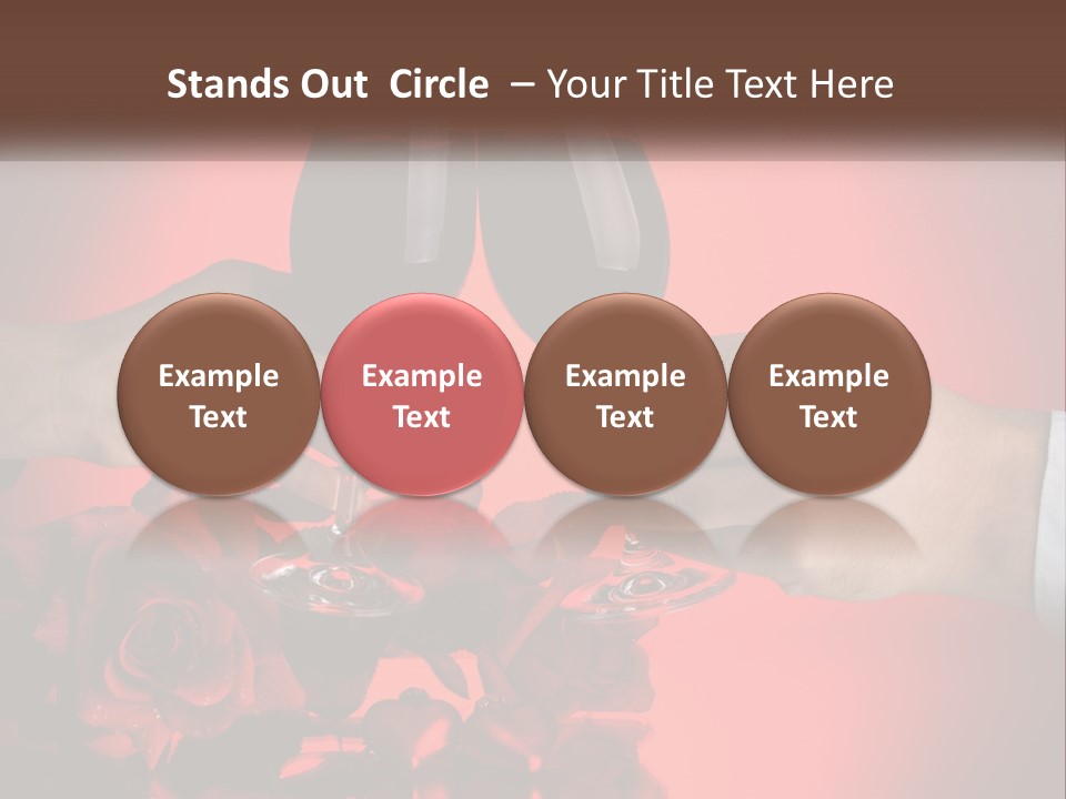 Heart Floral Red PowerPoint Template