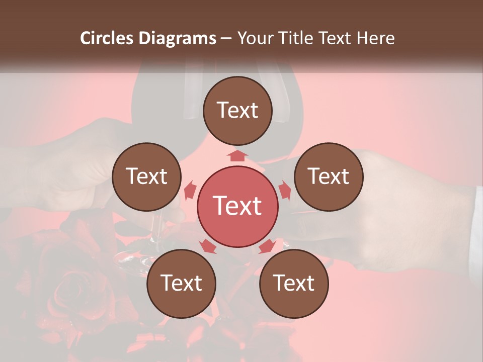 Heart Floral Red PowerPoint Template