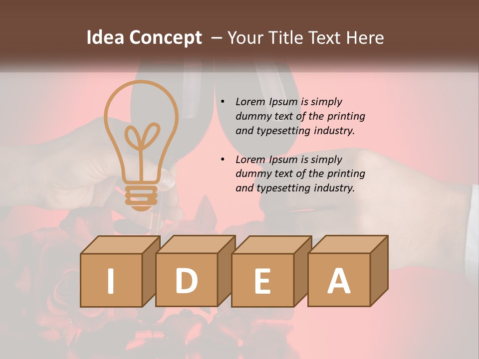 Heart Floral Red PowerPoint Template