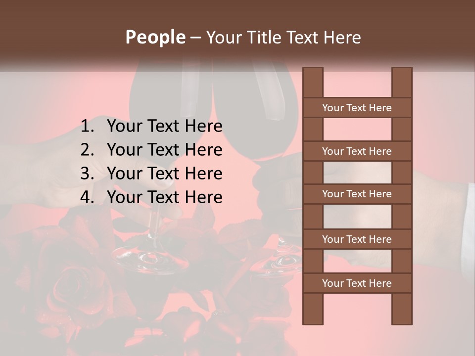 Heart Floral Red PowerPoint Template