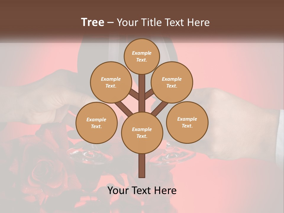 Heart Floral Red PowerPoint Template