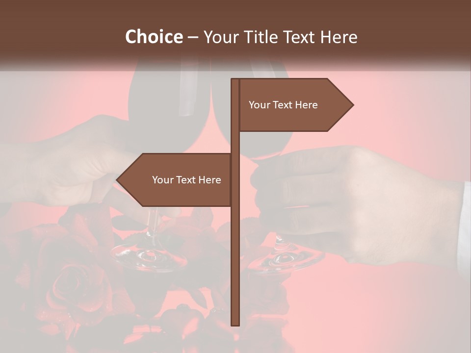 Heart Floral Red PowerPoint Template