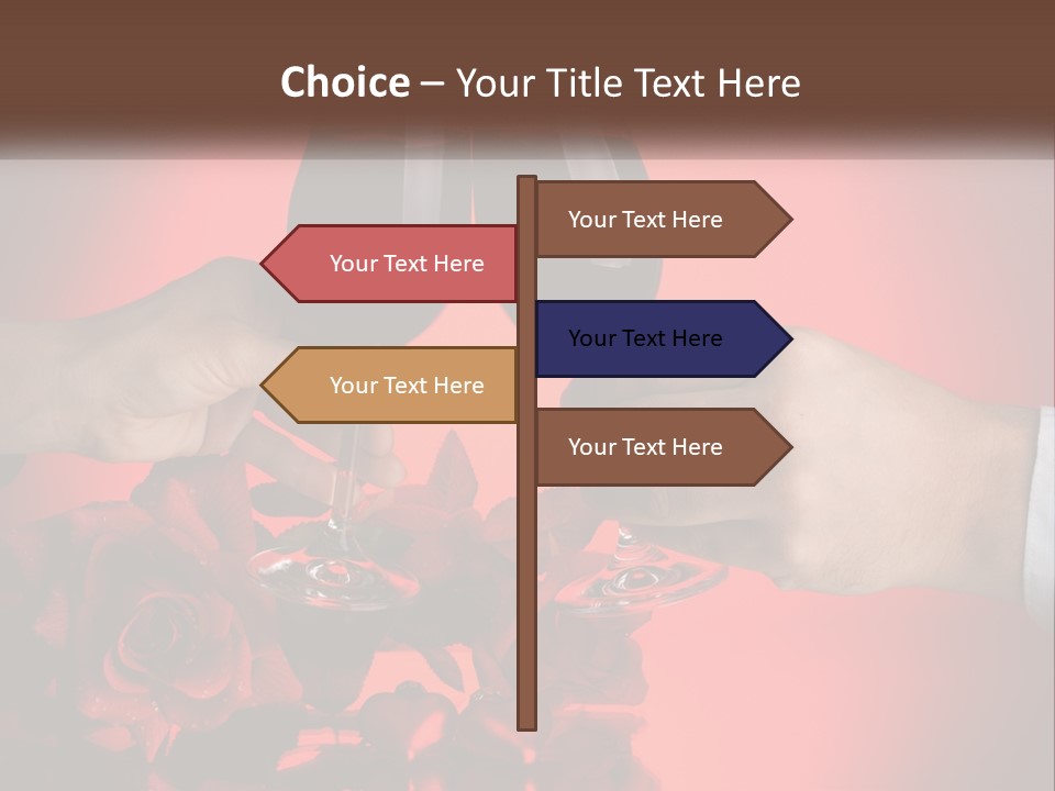 Heart Floral Red PowerPoint Template