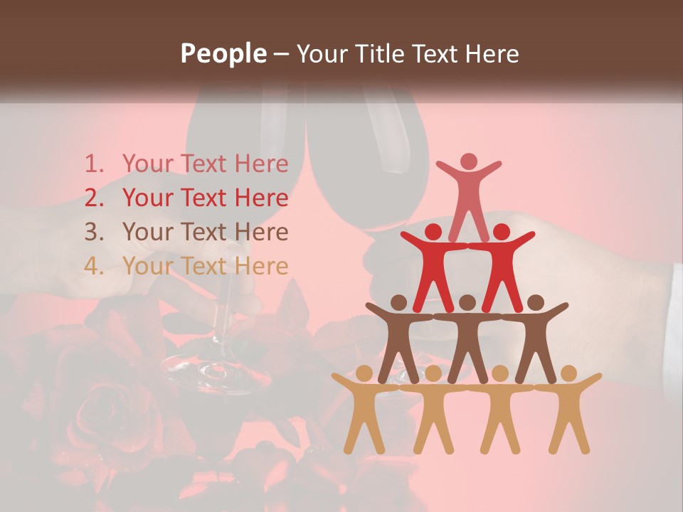 Heart Floral Red PowerPoint Template