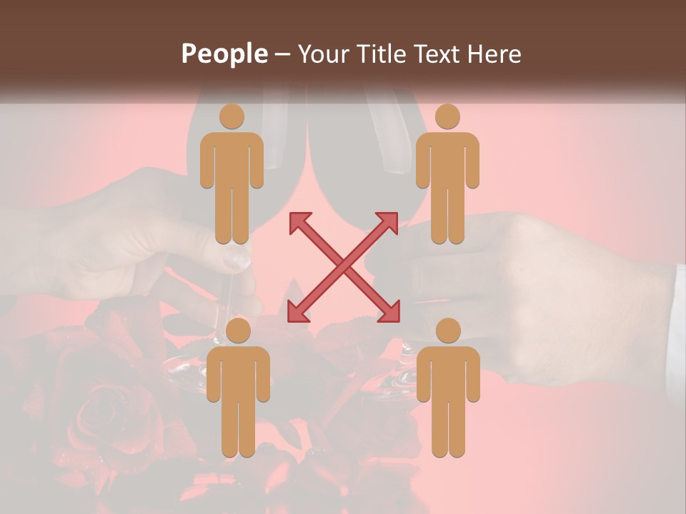 Heart Floral Red PowerPoint Template