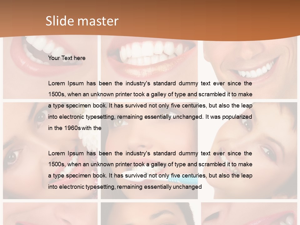 Health Lady Teeth PowerPoint Template