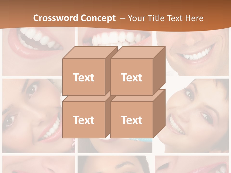 Health Lady Teeth PowerPoint Template