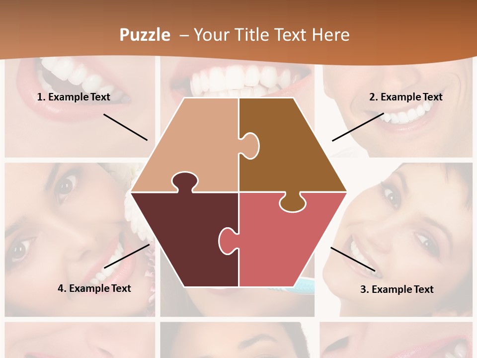 Health Lady Teeth PowerPoint Template