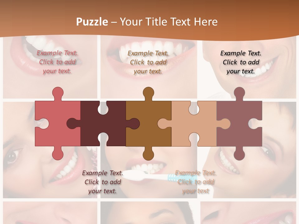 Health Lady Teeth PowerPoint Template